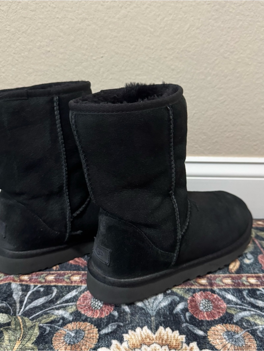 UGG | Classic Black Shearling-Lined Winter Boots